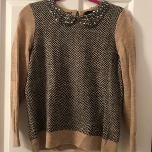 Women’s Jeweled Collar Sweater Size L